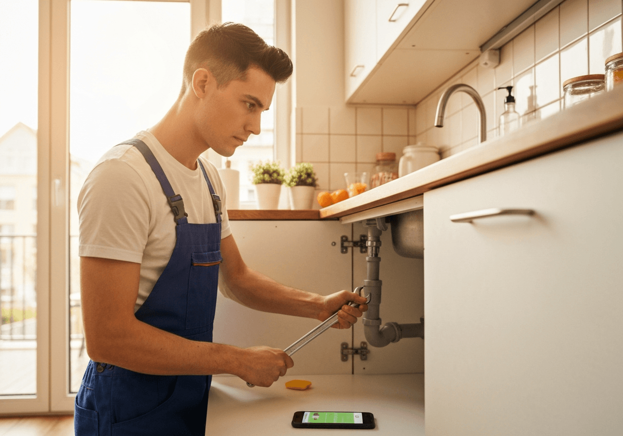 Technician receiving a transferred call with context on their phone