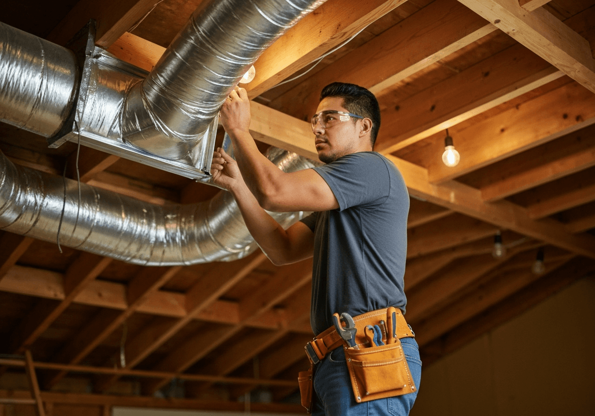 Focused technician working without phone interruptions